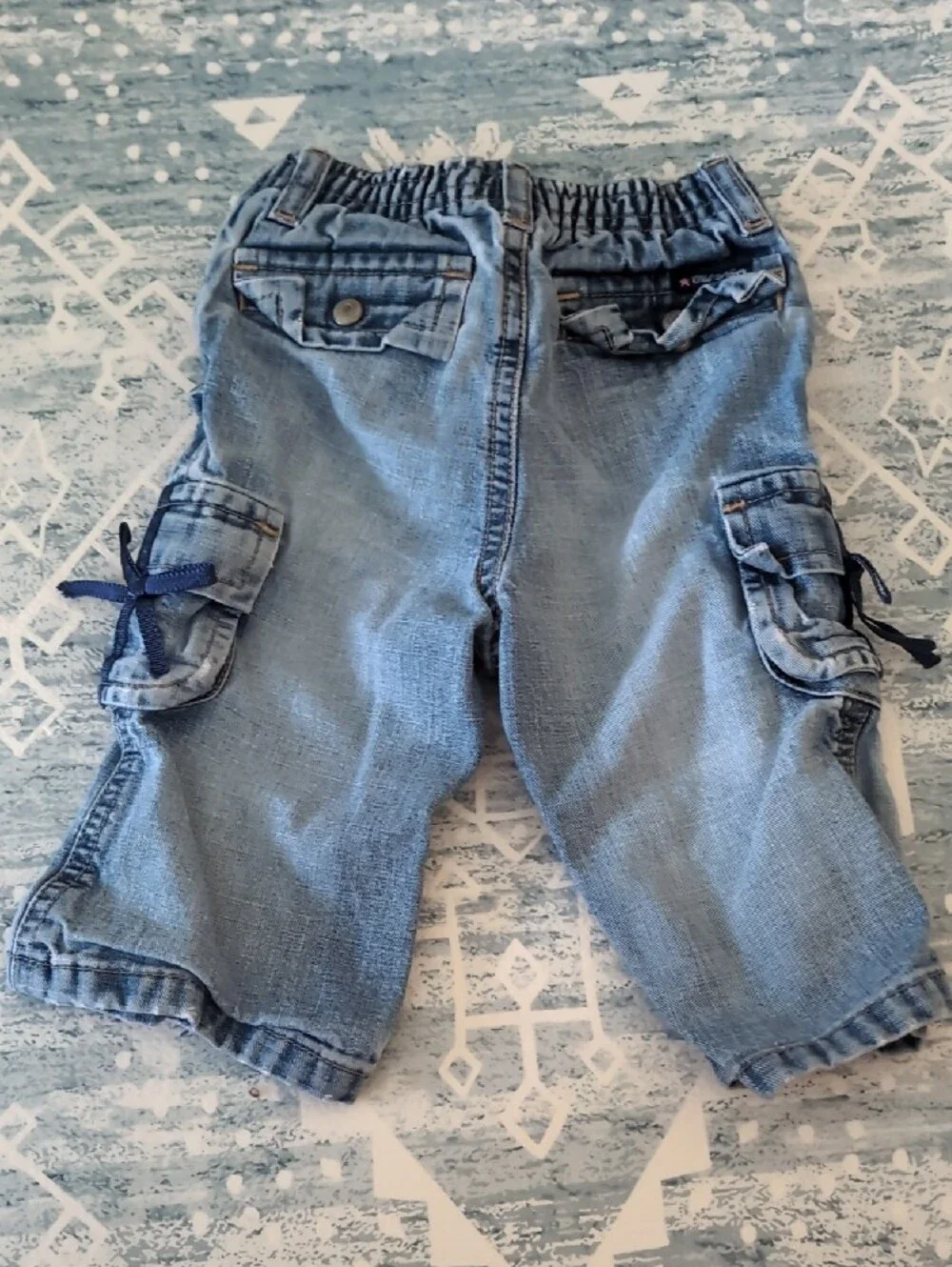 Old Navy Light Blue Kids Cargo Denim Shorts
